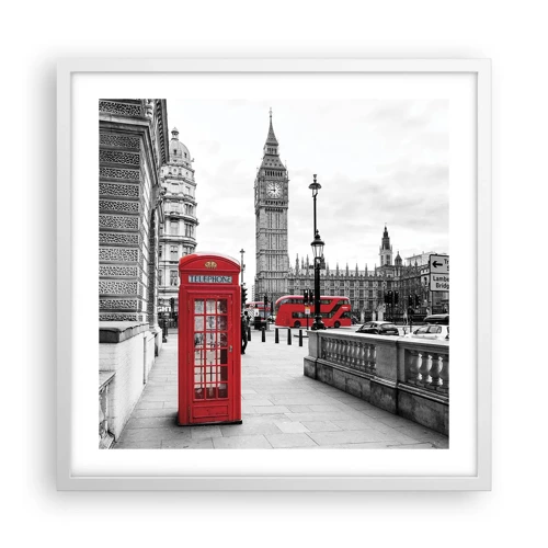 Plagát v bielom ráme - Nepochybne Londýn - 50x50 cm