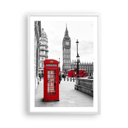 Plagát v bielom ráme - Nepochybne Londýn - 50x70 cm