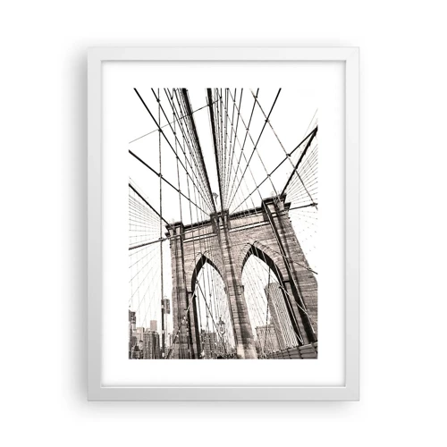 Plagát v bielom ráme - Newyorská katedrála - 30x40 cm