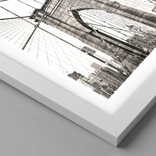 Plagát v bielom ráme - Newyorská katedrála - 50x70 cm