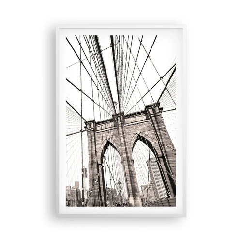 Plagát v bielom ráme - Newyorská katedrála - 61x91 cm