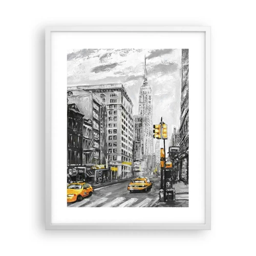 Plagát v bielom ráme - Newyorský príbeh - 40x50 cm