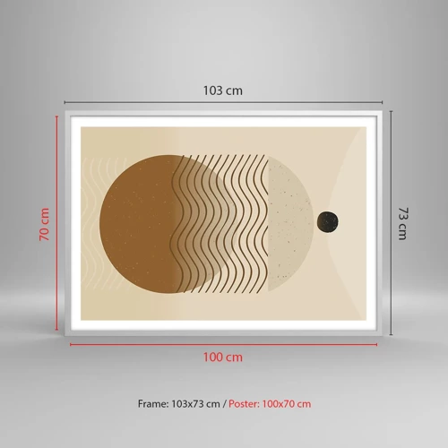 Plagát v bielom ráme - O pôvode geometrických obrazcov - 100x70 cm