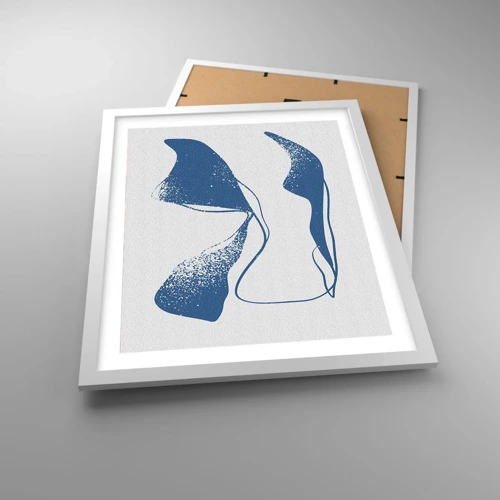 Plagát v bielom ráme - Okrídlená abstrakcia - 40x50 cm