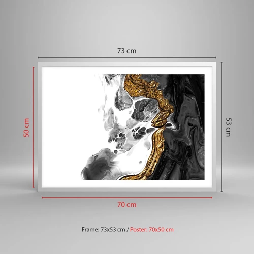Plagát v bielom ráme - Organická kompozícia - 70x50 cm