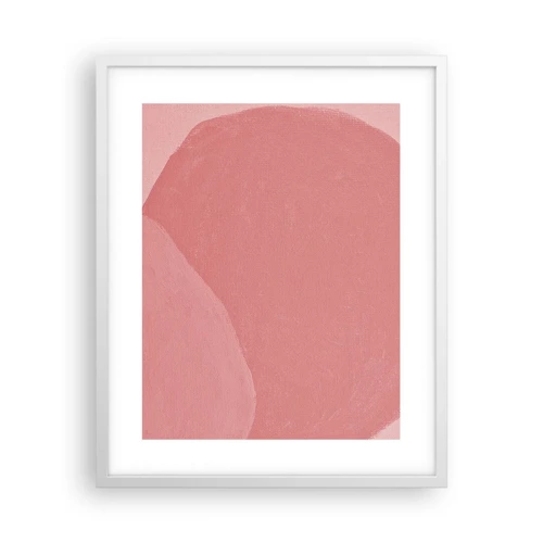 Plagát v bielom ráme - Organická kompozícia v ružovej - 40x50 cm
