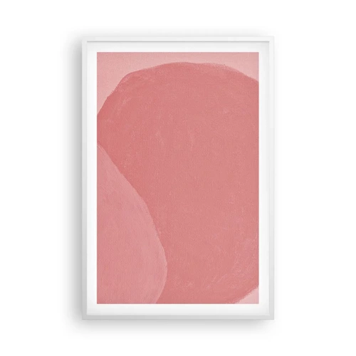 Plagát v bielom ráme - Organická kompozícia v ružovej - 61x91 cm