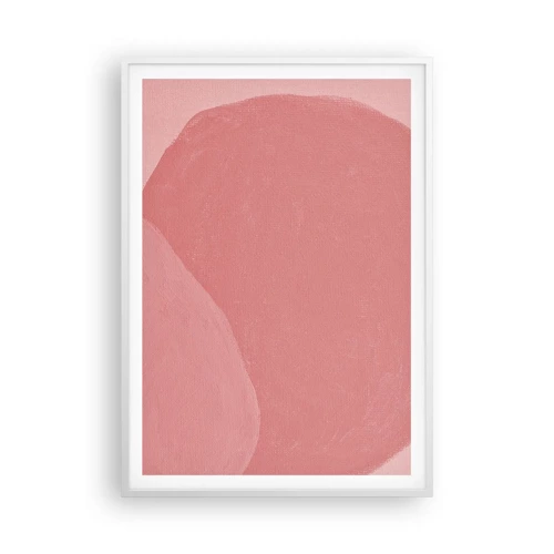Plagát v bielom ráme - Organická kompozícia v ružovej - 70x100 cm
