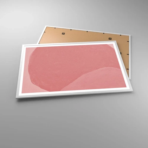 Plagát v bielom ráme - Organická kompozícia v ružovej - 91x61 cm