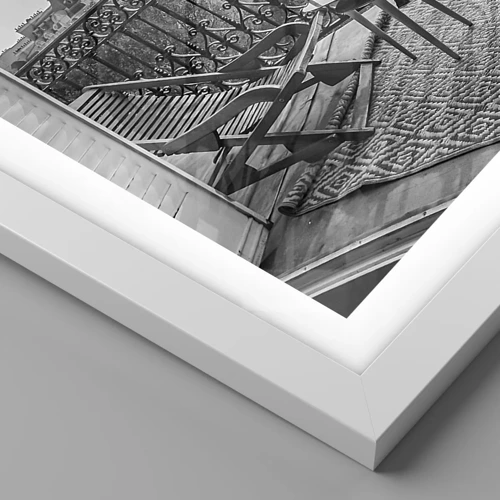 Plagát v bielom ráme - Parížske popoludnie - 100x70 cm