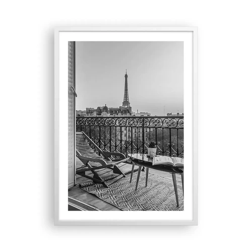 Plagát v bielom ráme - Parížske popoludnie - 50x70 cm