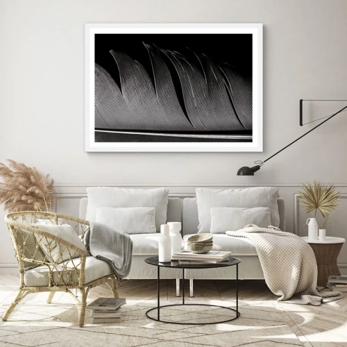 Plagát v bielom ráme - Perie – nádherná konštrukcia - 100x70 cm