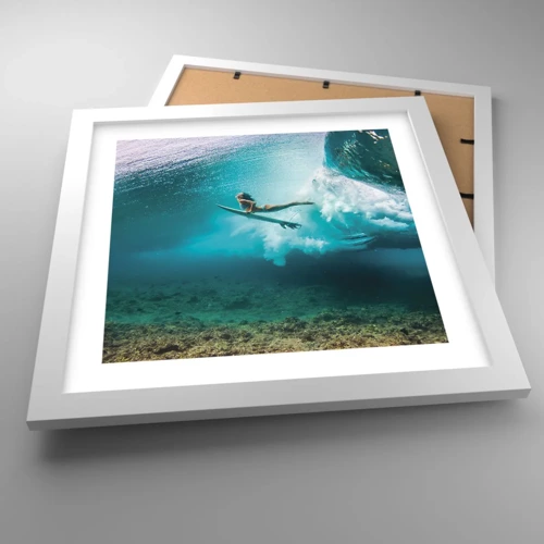 Plagát v bielom ráme - Podmorský svet - 30x30 cm