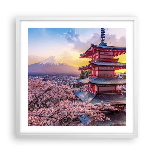 Plagát v bielom ráme - Podstata japonského ducha - 50x50 cm
