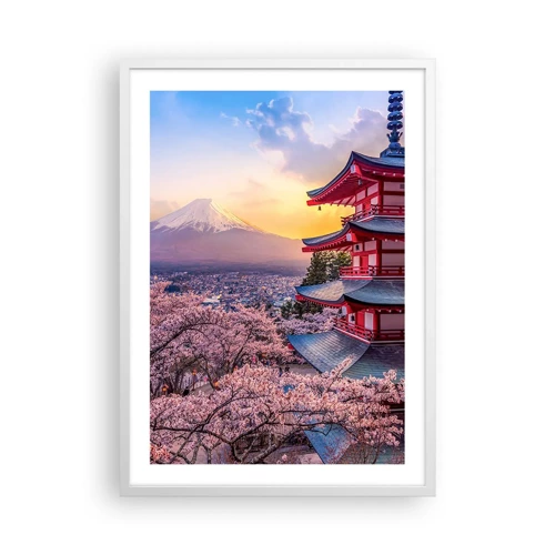 Plagát v bielom ráme - Podstata japonského ducha - 50x70 cm