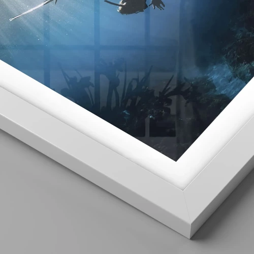 Plagát v bielom ráme - Podvodný tanec - 50x50 cm