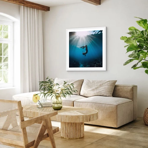 Plagát v bielom ráme - Podvodný tanec - 60x60 cm