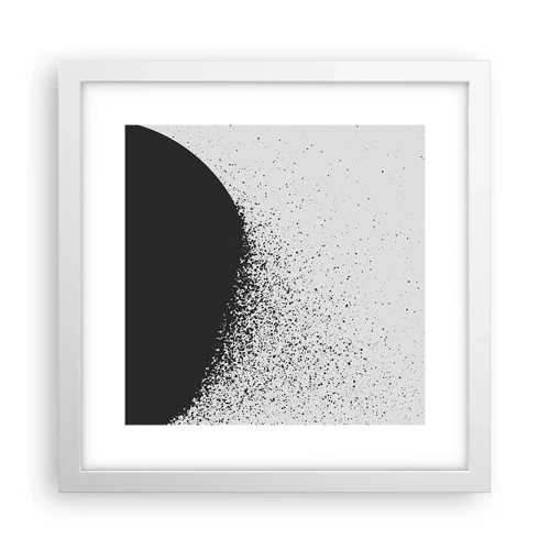 Plagát v bielom ráme - Pohyb častíc - 30x30 cm