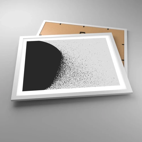 Plagát v bielom ráme - Pohyb častíc - 50x40 cm