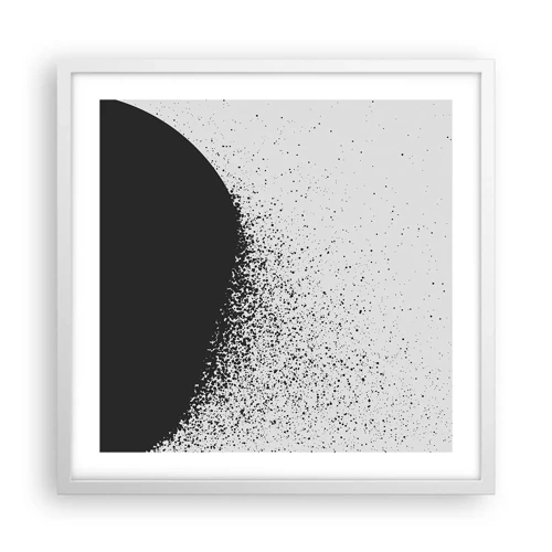 Plagát v bielom ráme - Pohyb častíc - 50x50 cm