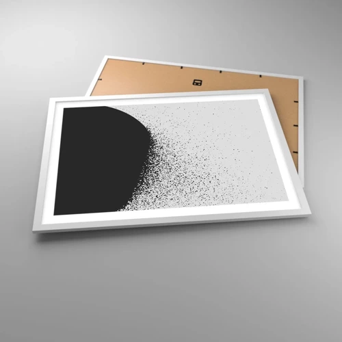 Plagát v bielom ráme - Pohyb častíc - 70x50 cm