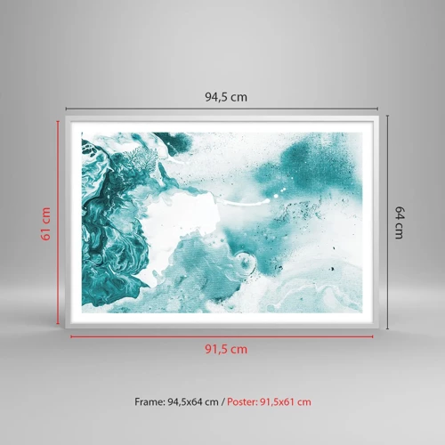 Plagát v bielom ráme - Povodie modrej - 91x61 cm