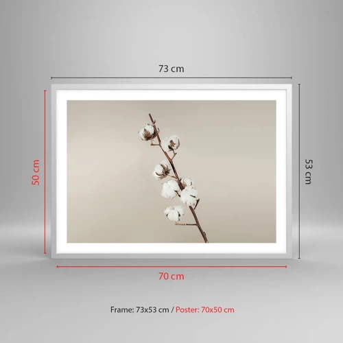 Plagát v bielom ráme - Pri zdroji mäkkosti - 70x50 cm