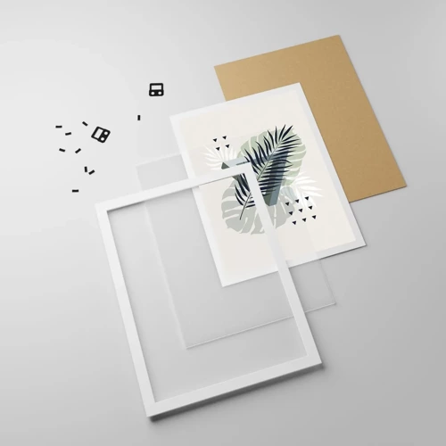 Plagát v bielom ráme - Príroda a geometria – dva poriadky? - 50x70 cm