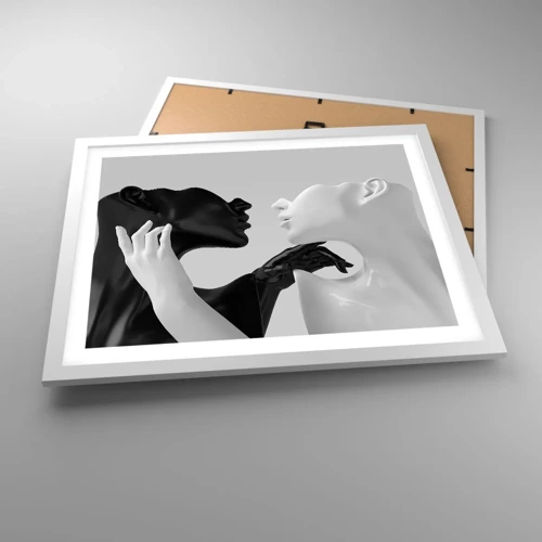 Plagát v bielom ráme - Príťažlivosť – túžba - 50x40 cm