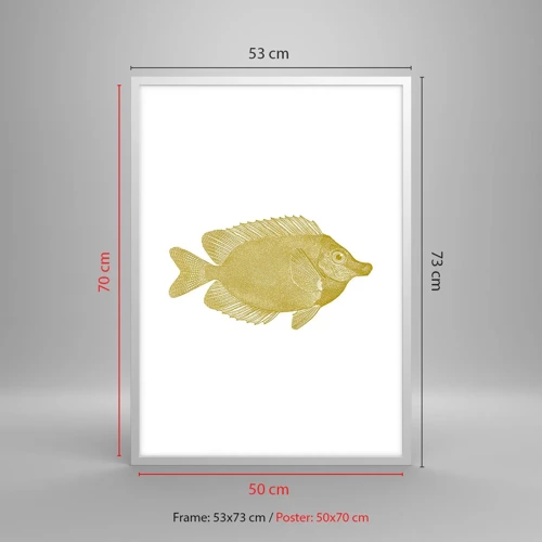 Plagát v bielom ráme - Proste ryba - 50x70 cm