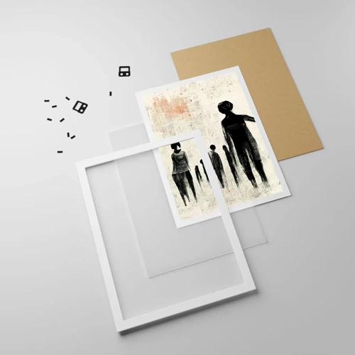 Plagát v bielom ráme - Proti samote - 40x50 cm