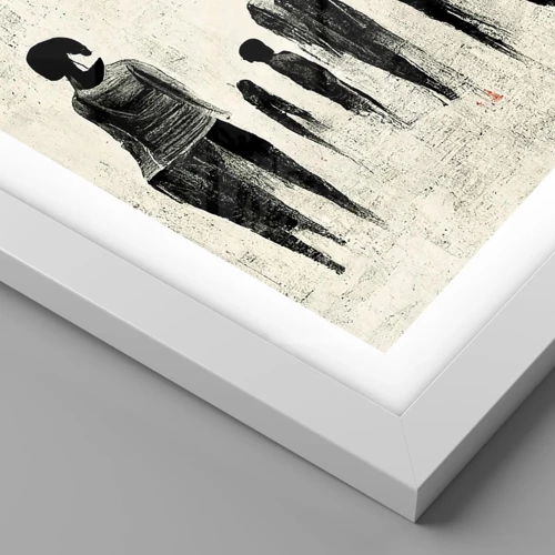 Plagát v bielom ráme - Proti samote - 91x61 cm