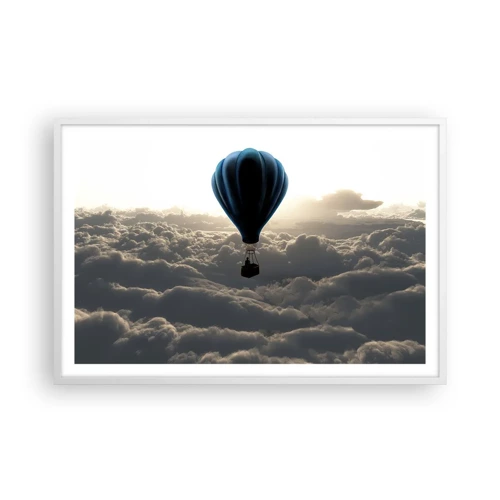 Plagát v bielom ráme - Pútnik nad oblakmi - 91x61 cm