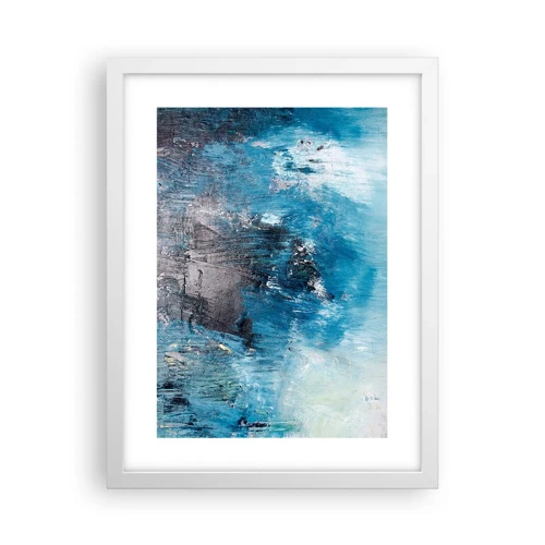 Plagát v bielom ráme - Rapsódia v modrom - 30x40 cm