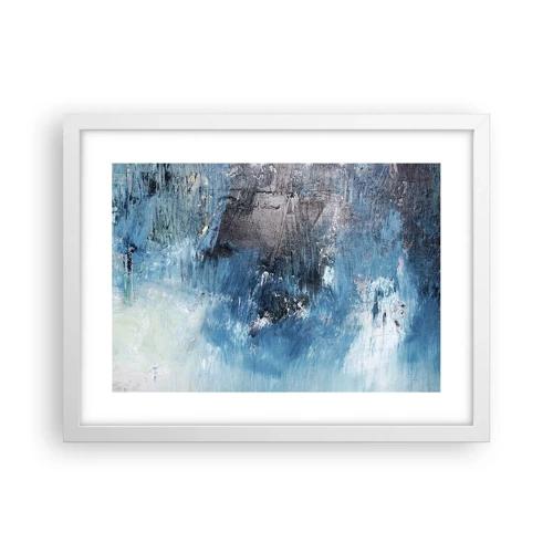 Plagát v bielom ráme - Rapsódia v modrom - 40x30 cm