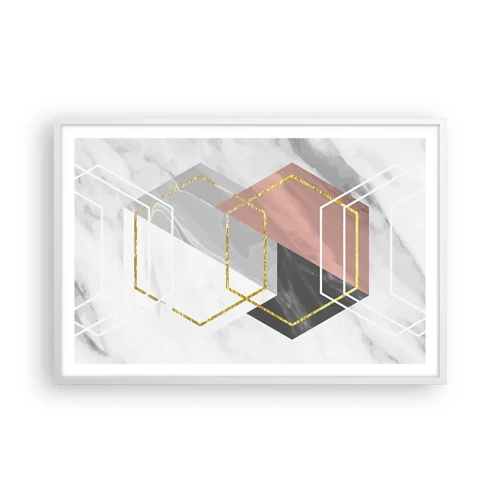 Plagát v bielom ráme - Reťazová kompozícia - 91x61 cm
