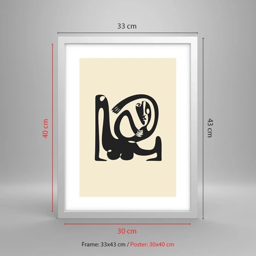 Plagát v bielom ráme - Skoro Picasso - 30x40 cm