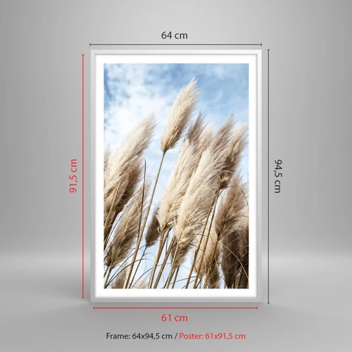 Plagát v bielom ráme - Slnečné a veterné pohladenie - 61x91 cm