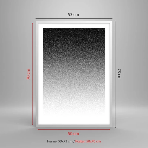 Plagát v bielom ráme - Smerom ku svetlu - 50x70 cm