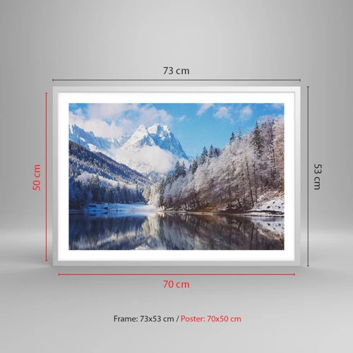 Plagát v bielom ráme - Snehová stráž - 70x50 cm