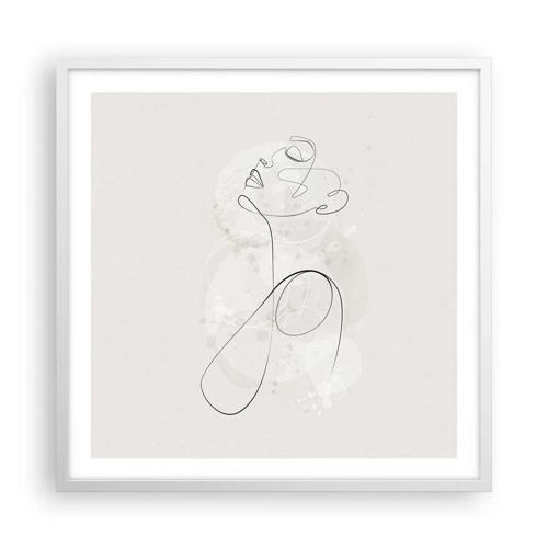 Plagát v bielom ráme - Špirála krásy - 60x60 cm