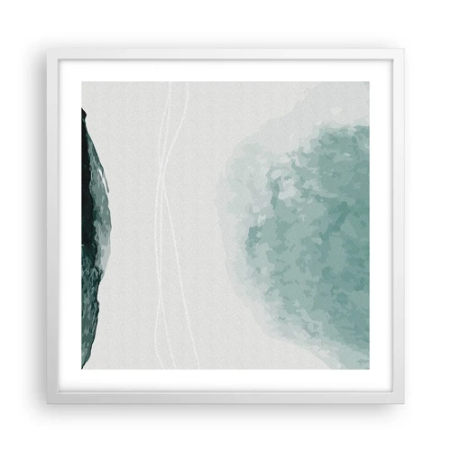Plagát v bielom ráme - Stretnutie s hmlou - 50x50 cm