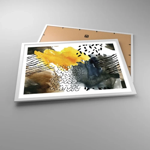 Plagát v bielom ráme - Stretnutie živlov - 70x50 cm