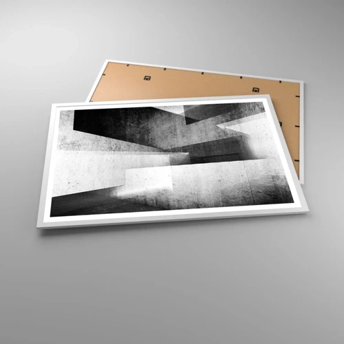 Plagát v bielom ráme - Štruktúra priestoru - 91x61 cm