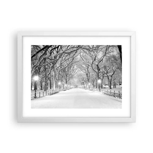 Plagát v bielom ráme - Štyri ročné obdobia – zima - 40x30 cm