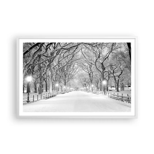 Plagát v bielom ráme - Štyri ročné obdobia – zima - 91x61 cm