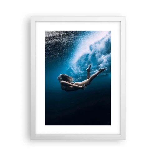Plagát v bielom ráme - Súčasná morská panna - 30x40 cm