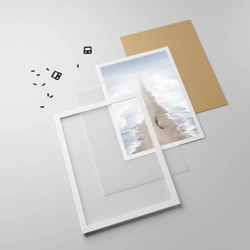 Plagát v bielom ráme - Svetlá budúcnosť - 30x40 cm