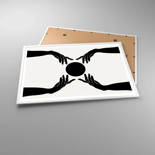 Plagát v bielom ráme - Tajné znamenie - 100x70 cm