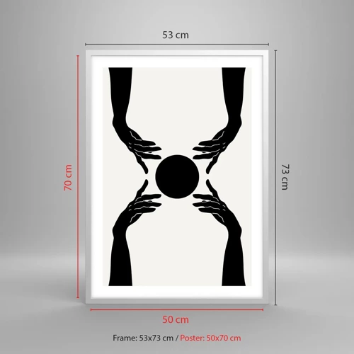 Plagát v bielom ráme - Tajné znamenie - 50x70 cm